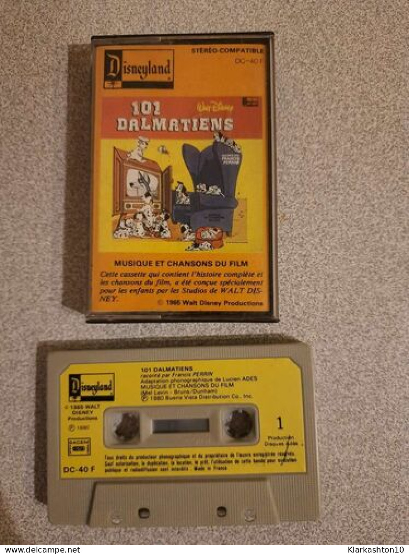 K7 Audio : Walt Disney : 101 Dalmatiens (Musiques Et Chansons Du Film) - Cassettes Audio