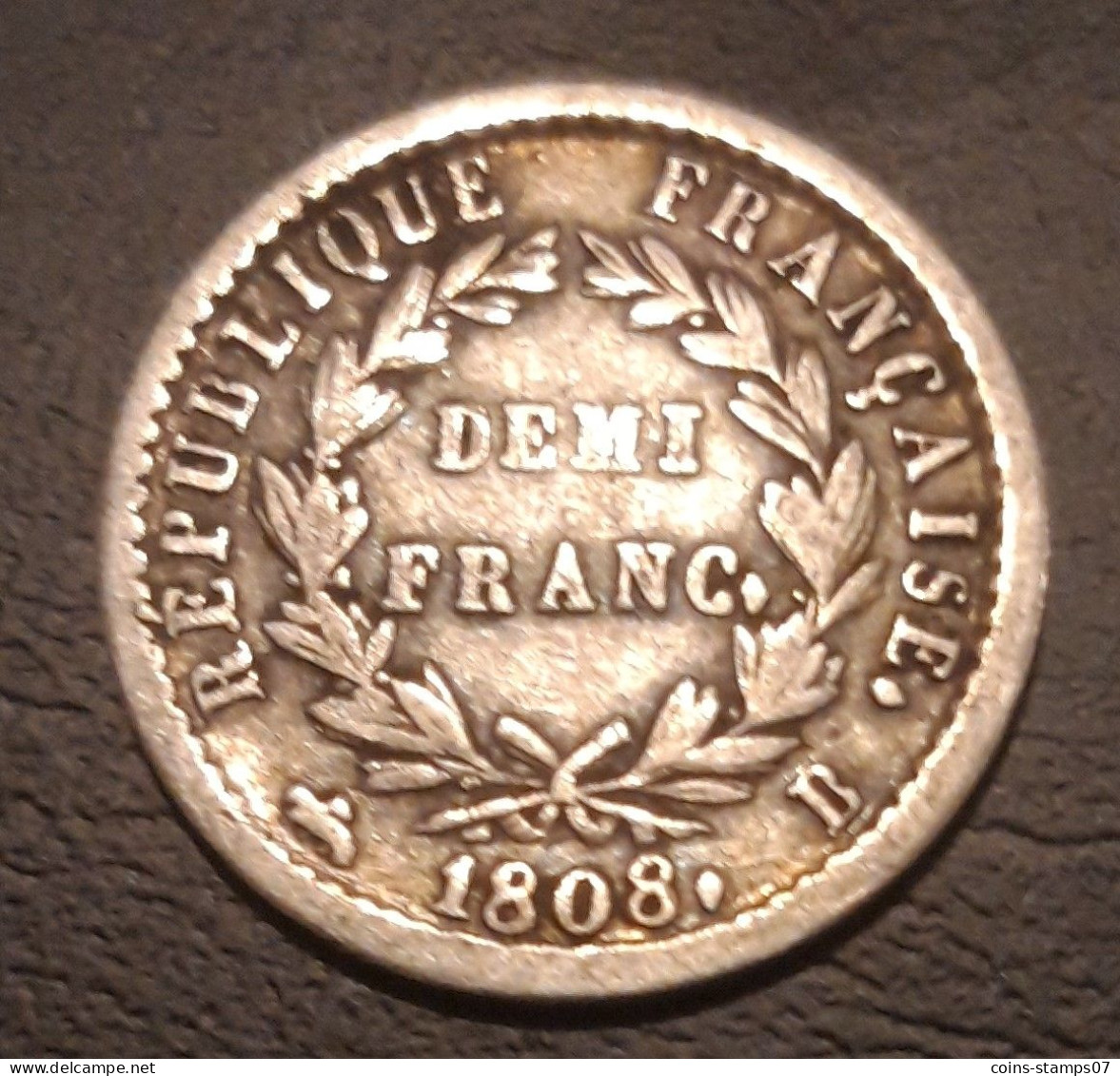 France - Napoléon I - 1/2 Franc 1808 B (Rouen) - 1/2 Franc