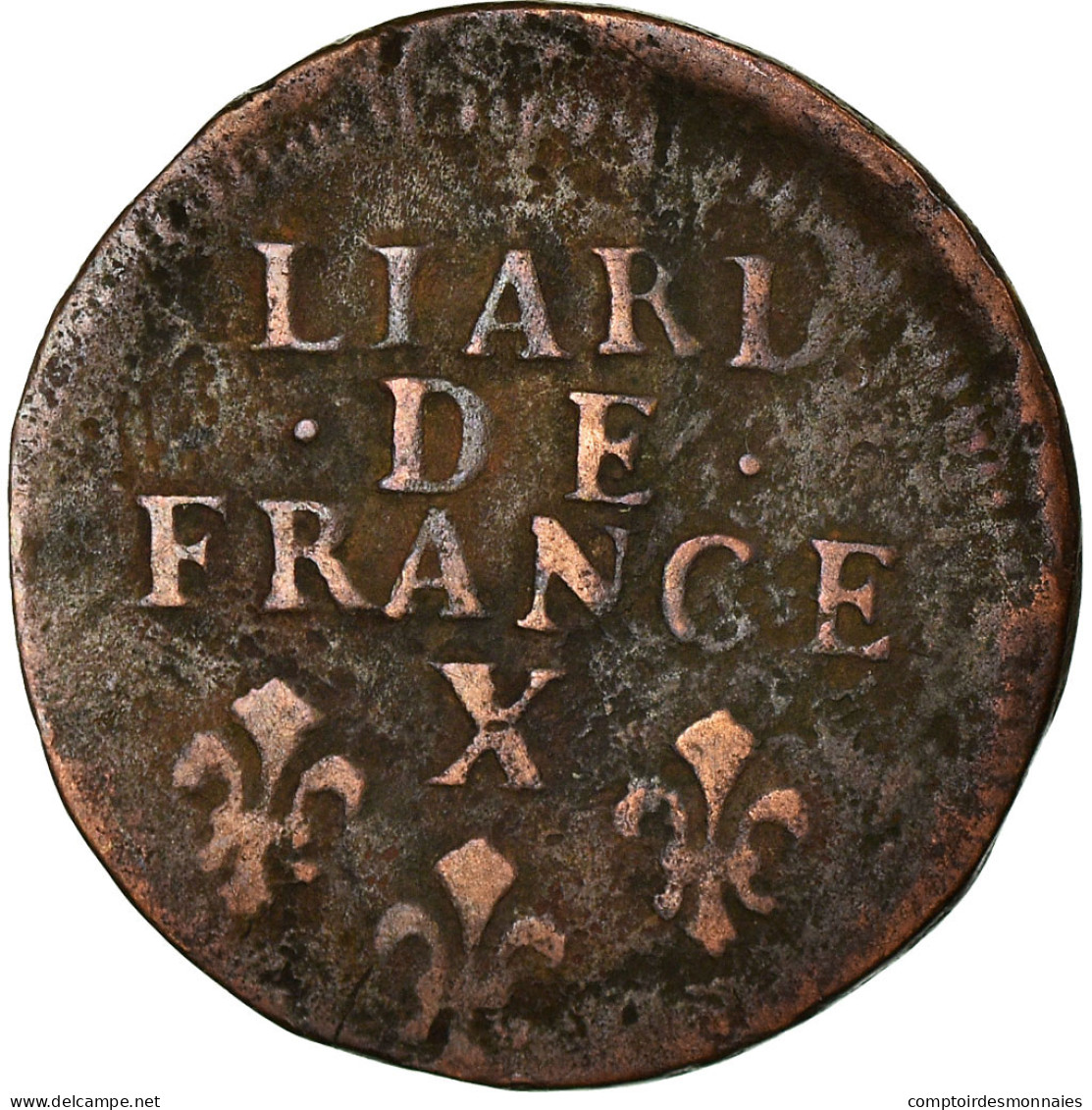 Monnaie, France, Louis XIV, Liard De France Au Buste âgé, Troisième Type - 1643-1715 Luigi XIV El Re Sole