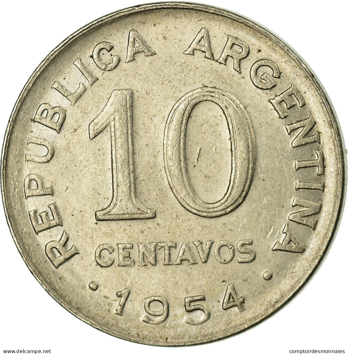 Monnaie, Argentine, 10 Centavos, 1954, TTB, Nickel Clad Steel, KM:51 - Argentine