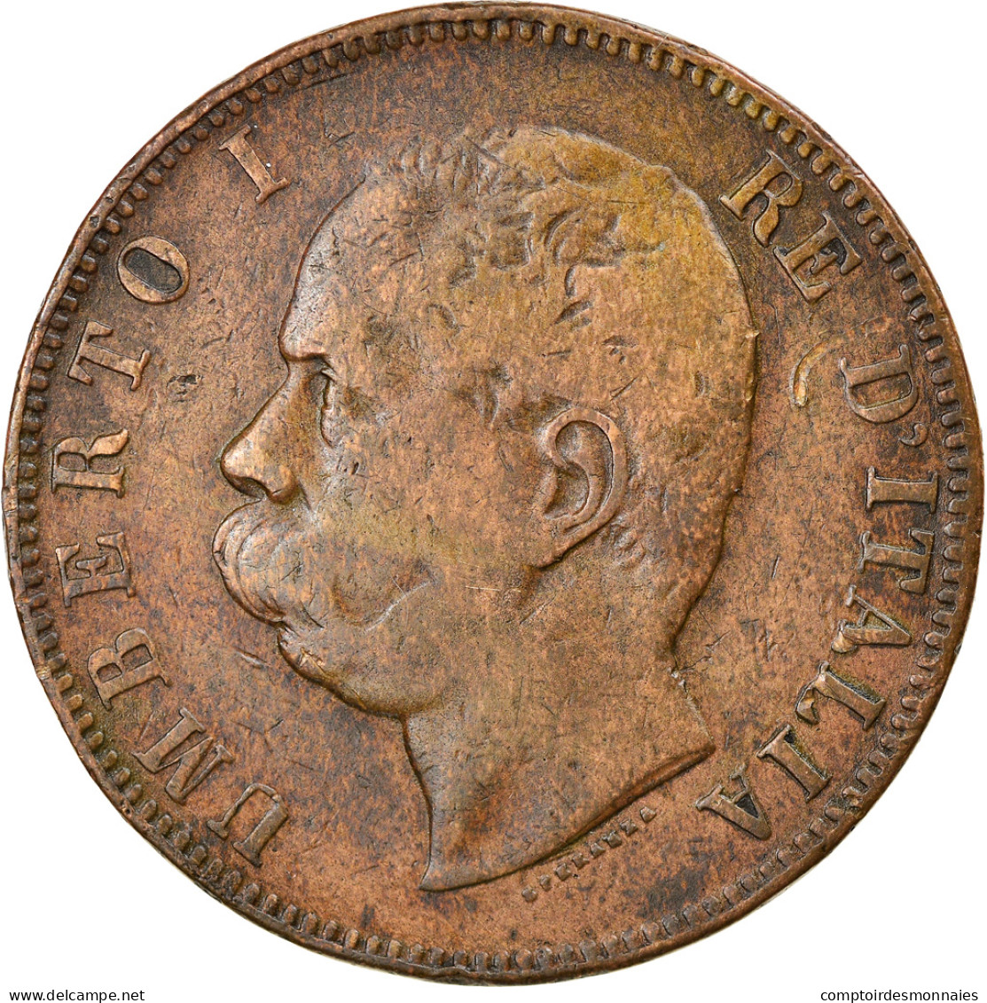 Monnaie, Italie, Umberto I, 10 Centesimi, 1893, Birmingham, TB+, Cuivre, KM:27.1 - 1878-1900 : Umberto I