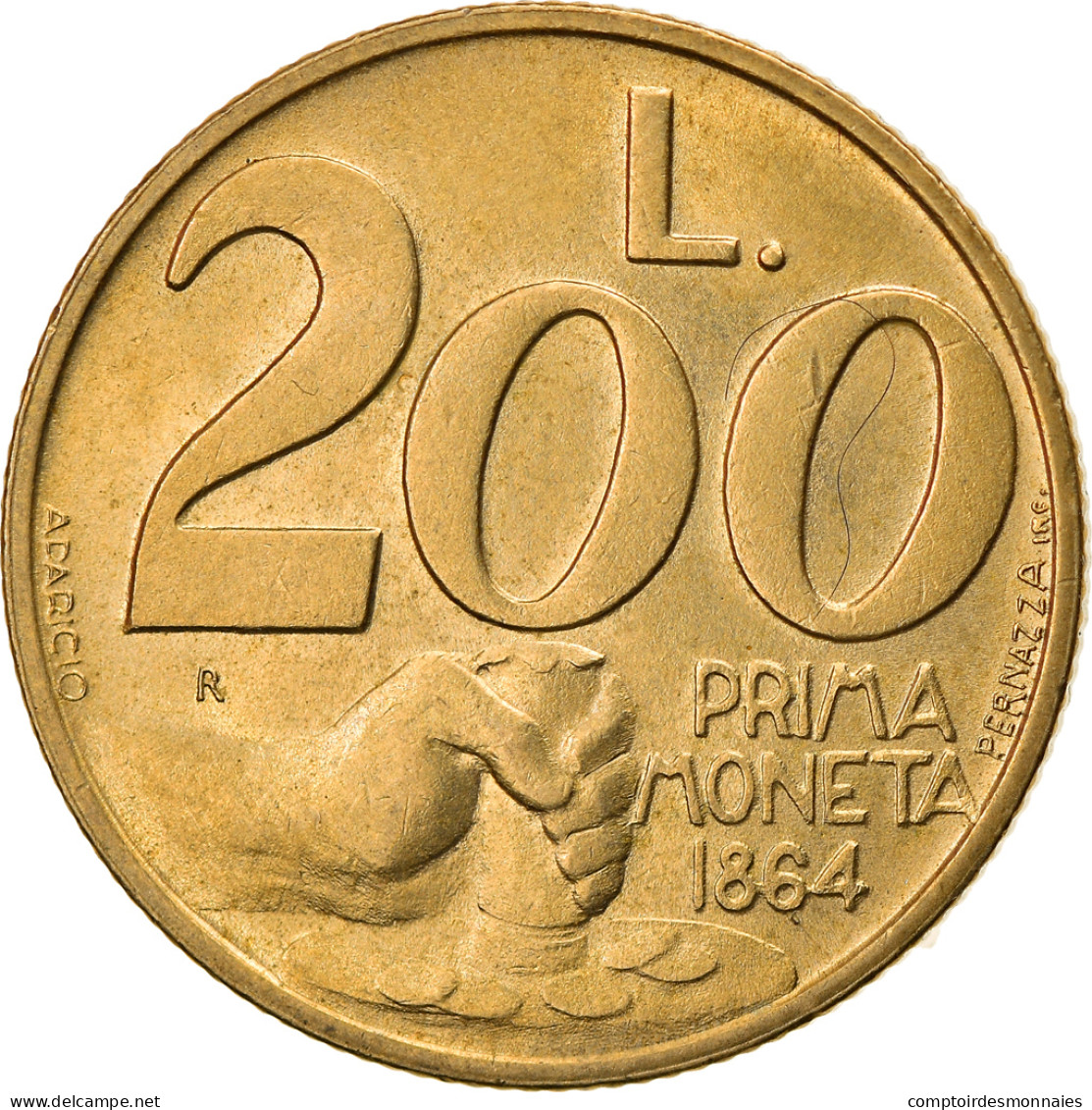 Monnaie, San Marino, 200 Lire, 1991, SUP+, Aluminum-Bronze, KM:268 - San Marino