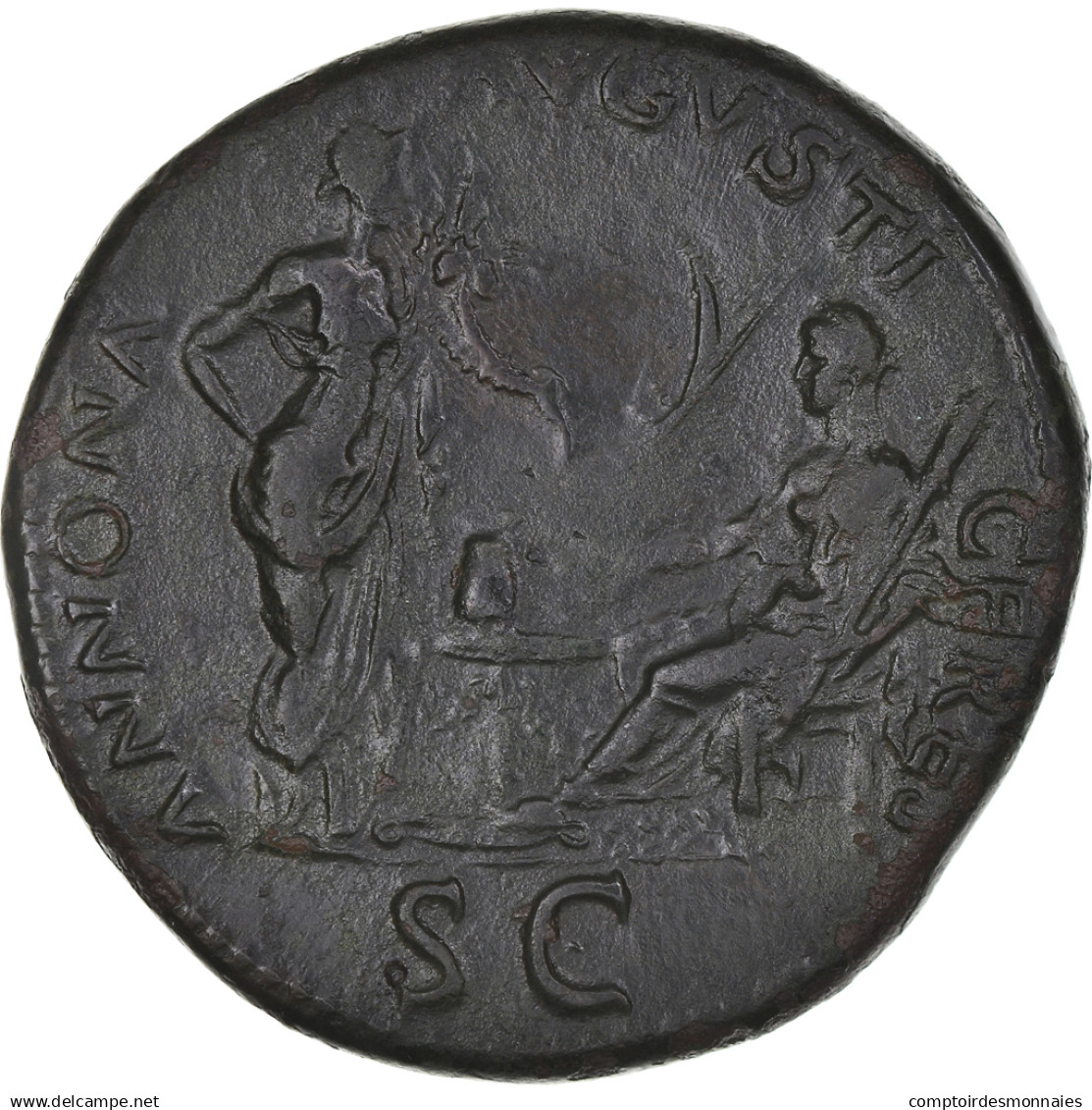 Néron, Sesterce, 65, Lyon, Bronze, TTB+, RIC:430 - The Julio-Claudians (27 BC Tot 69 AD)