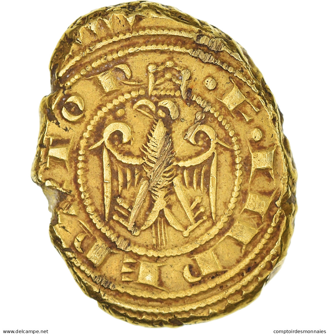 Monnaie, Italie, SICILY, Frederic II, Tari, 1197-1250, Très Rare, TTB+, Or - Sicilia