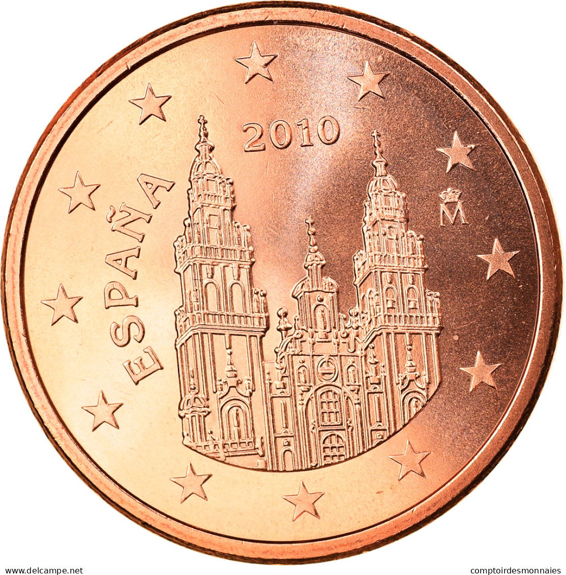 Espagne, 5 Euro Cent, 2010, Madrid, FDC, Copper Plated Steel, KM:1146 - Espagne