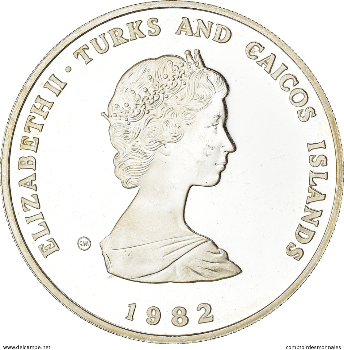 Monnaie, Îles Turks Et Caïques, Elizabeth II, 10 Crowns, 1982, Year Of Child - Turks En Caicoseilanden