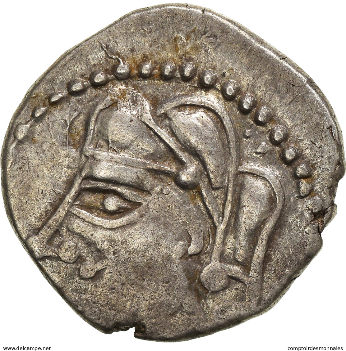 Monnaie, Bituriges, Denier Aux 2 Annelets, 1st Century BC, TTB+, Argent - Keltische Münzen