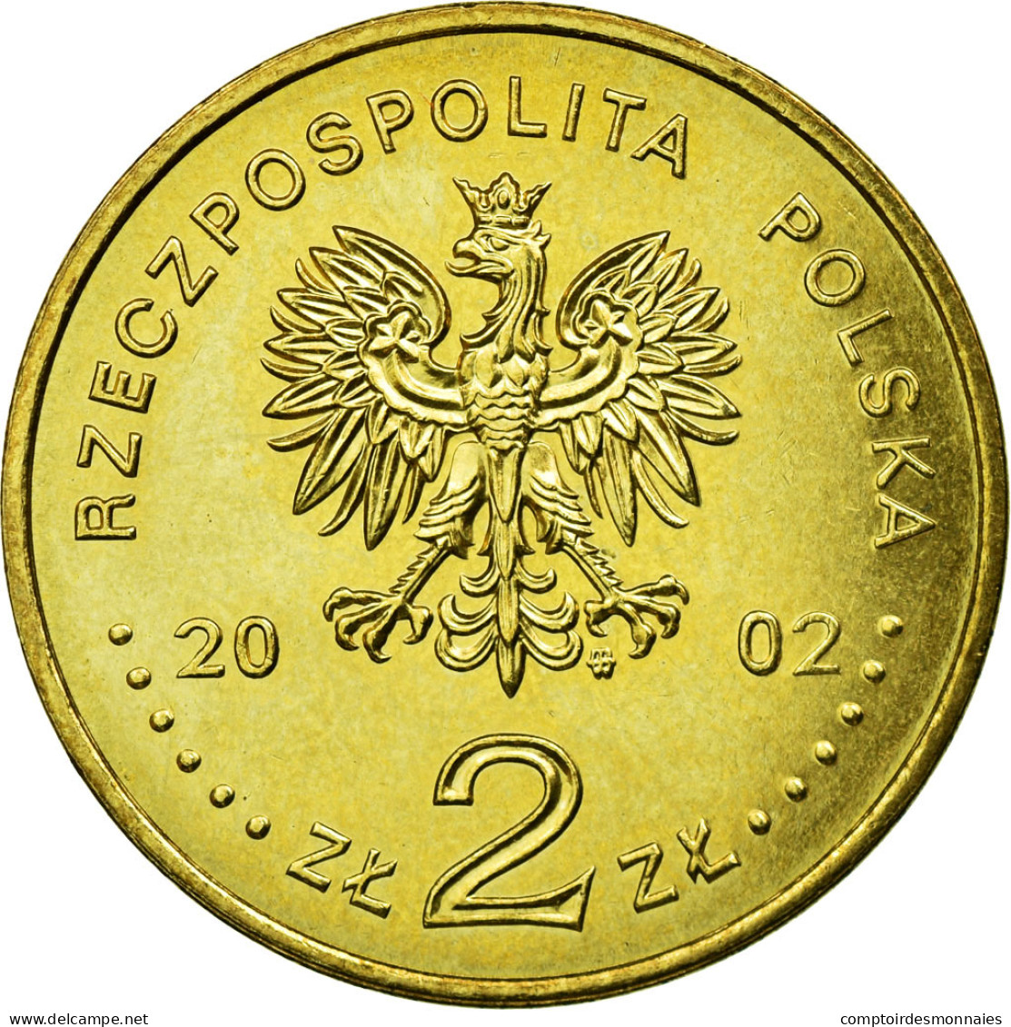 Monnaie, Pologne, 2 Zlote, 2002, Warsaw, TTB, Laiton, KM:433 - Pologne