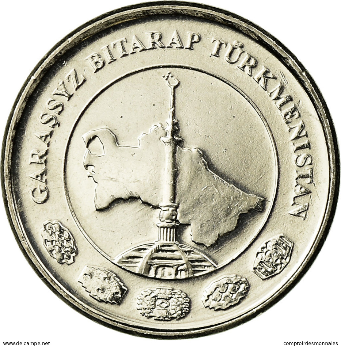 Monnaie, Turkmanistan, Tenge, 2009, SUP, Nickel Plated Steel, KM:95 - Turkménistan