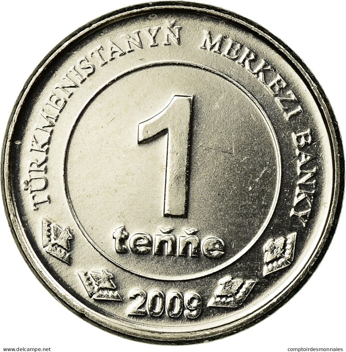 Monnaie, Turkmanistan, Tenge, 2009, SUP, Nickel Plated Steel, KM:95 - Turkménistan