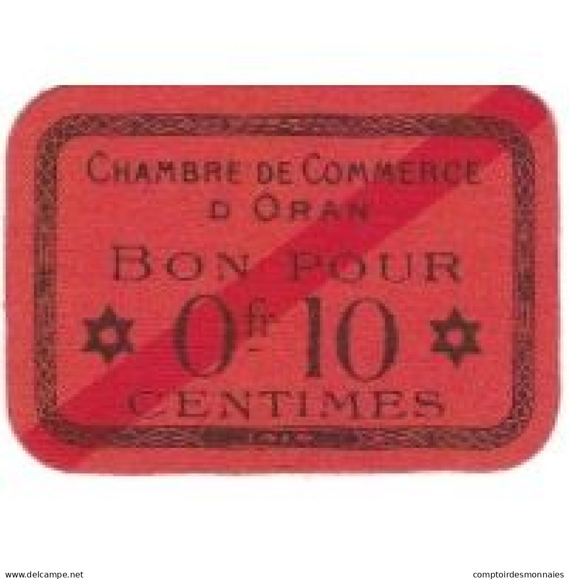 Billet, Algeria, 10 Centimes, 1916, SUP - Algerije