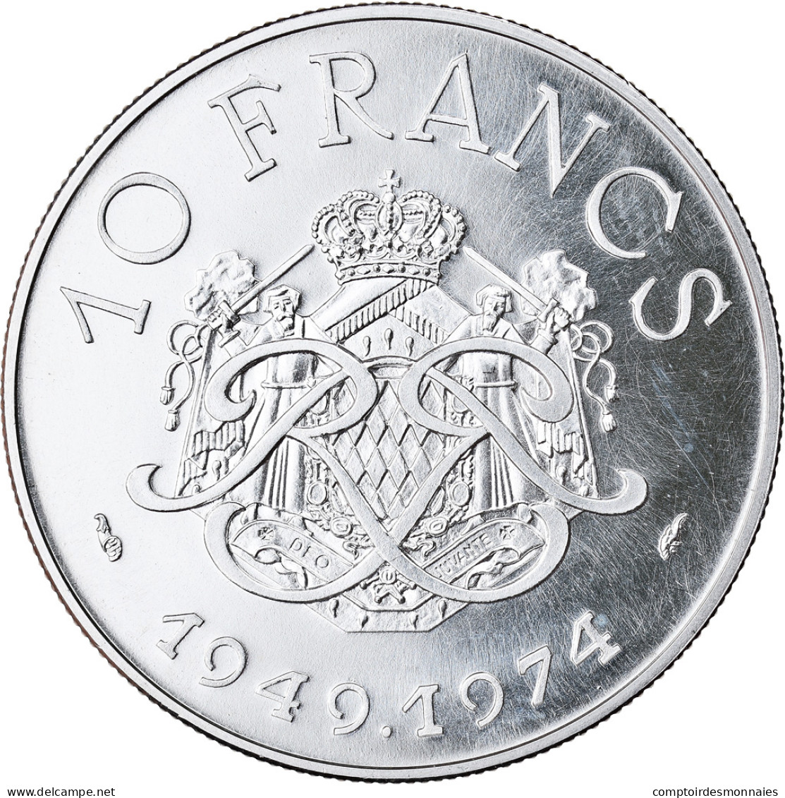 Monnaie, Monaco, 10 Francs, 1974, ESSAI, FDC, Argent, Gadoury:MC156, KM:E64 - 1960-2001 New Francs