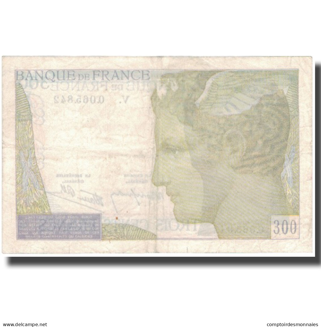 France, 300 Francs, Serveau, 1938, 1939, TB+, Fayette:29.3, KM:87a - 300 F 1938-1939