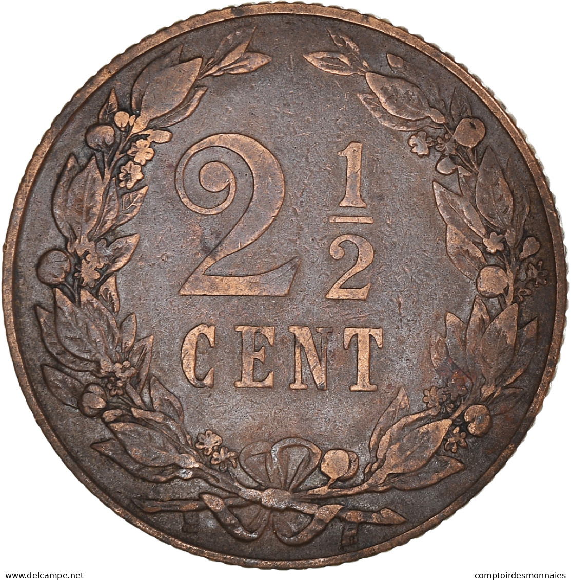 Monnaie, Pays-Bas, Wilhelmina I, 2-1/2 Cent, 1906, TTB, Bronze, KM:134 - 2.5 Centavos