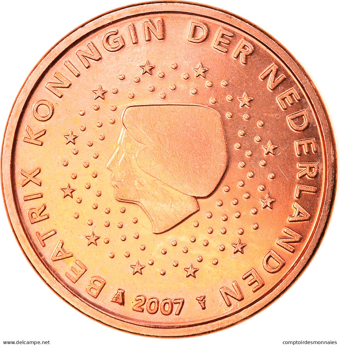 Pays-Bas, Euro Cent, 2007, Utrecht, FDC, Copper Plated Steel, KM:234 - Pays-Bas