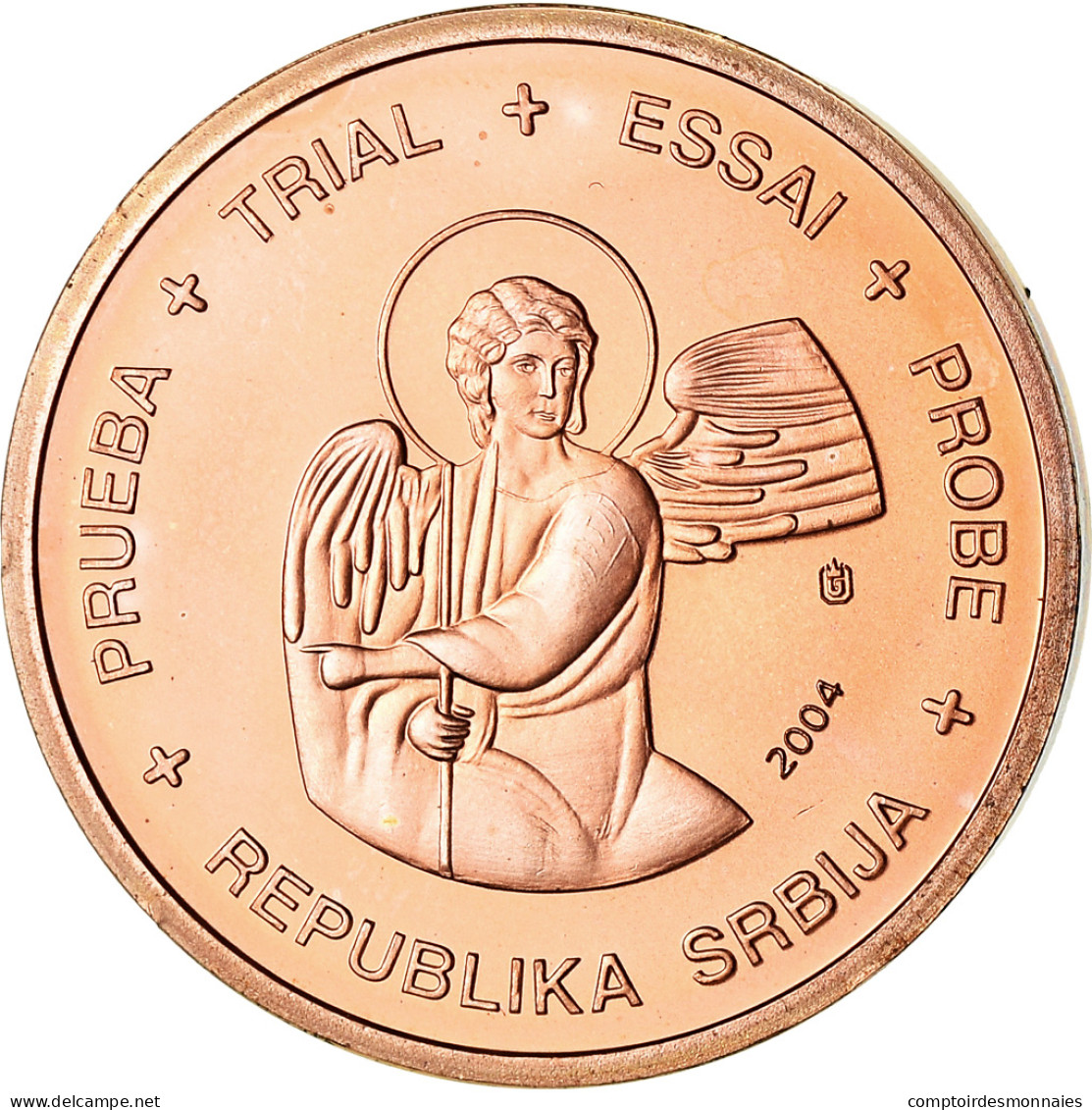 Serbie, 5 Euro Cent, 2004, Unofficial Private Coin, SPL, Copper Plated Steel - Essais Privés / Non-officiels