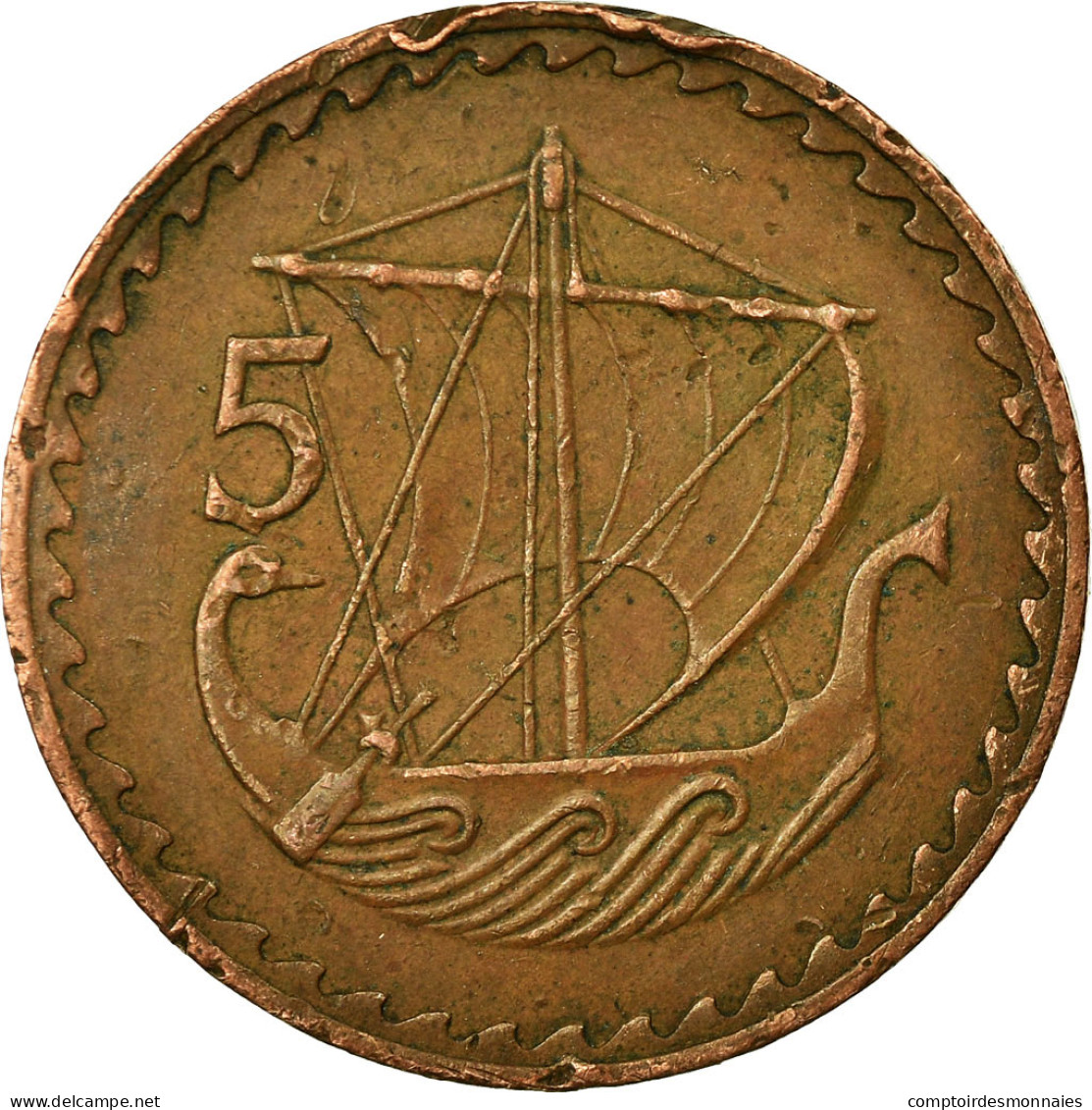 Monnaie, Chypre, 5 Mils, 1963, TB, Bronze, KM:39 - Chypre