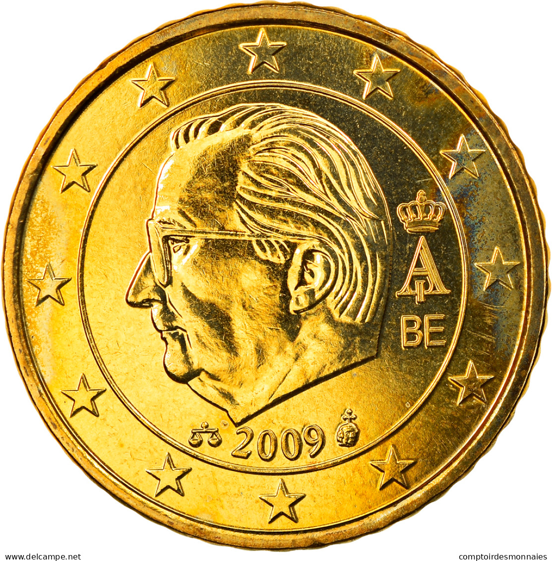 Belgique, 50 Euro Cent, 2009, Bruxelles, SPL, Laiton, KM:279 - België