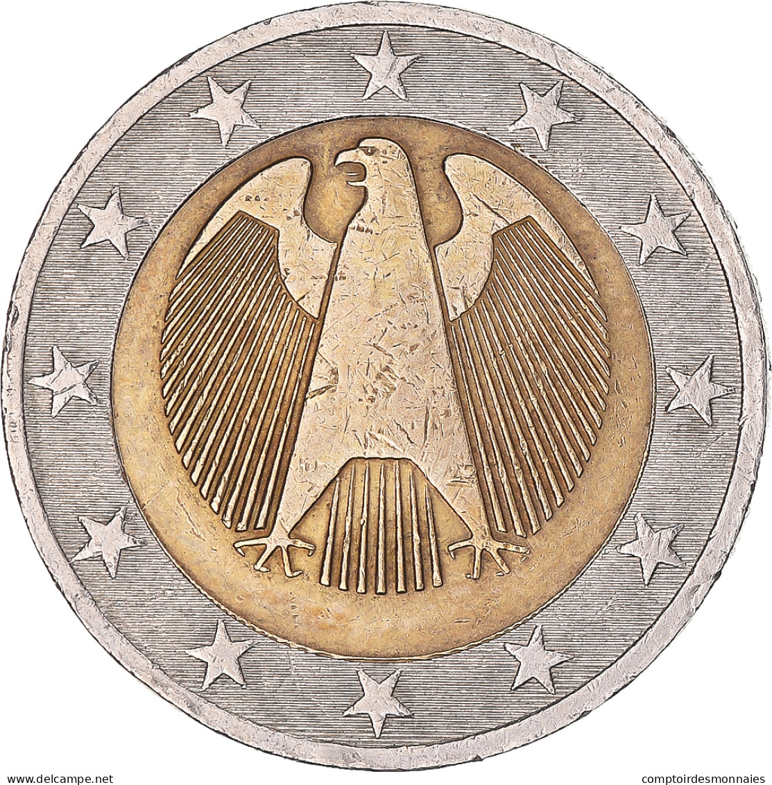 Allemagne, 2 Euro, Trial Turning Star With 5DM Edge, TTB, Bimétallique - Varietà E Curiosità