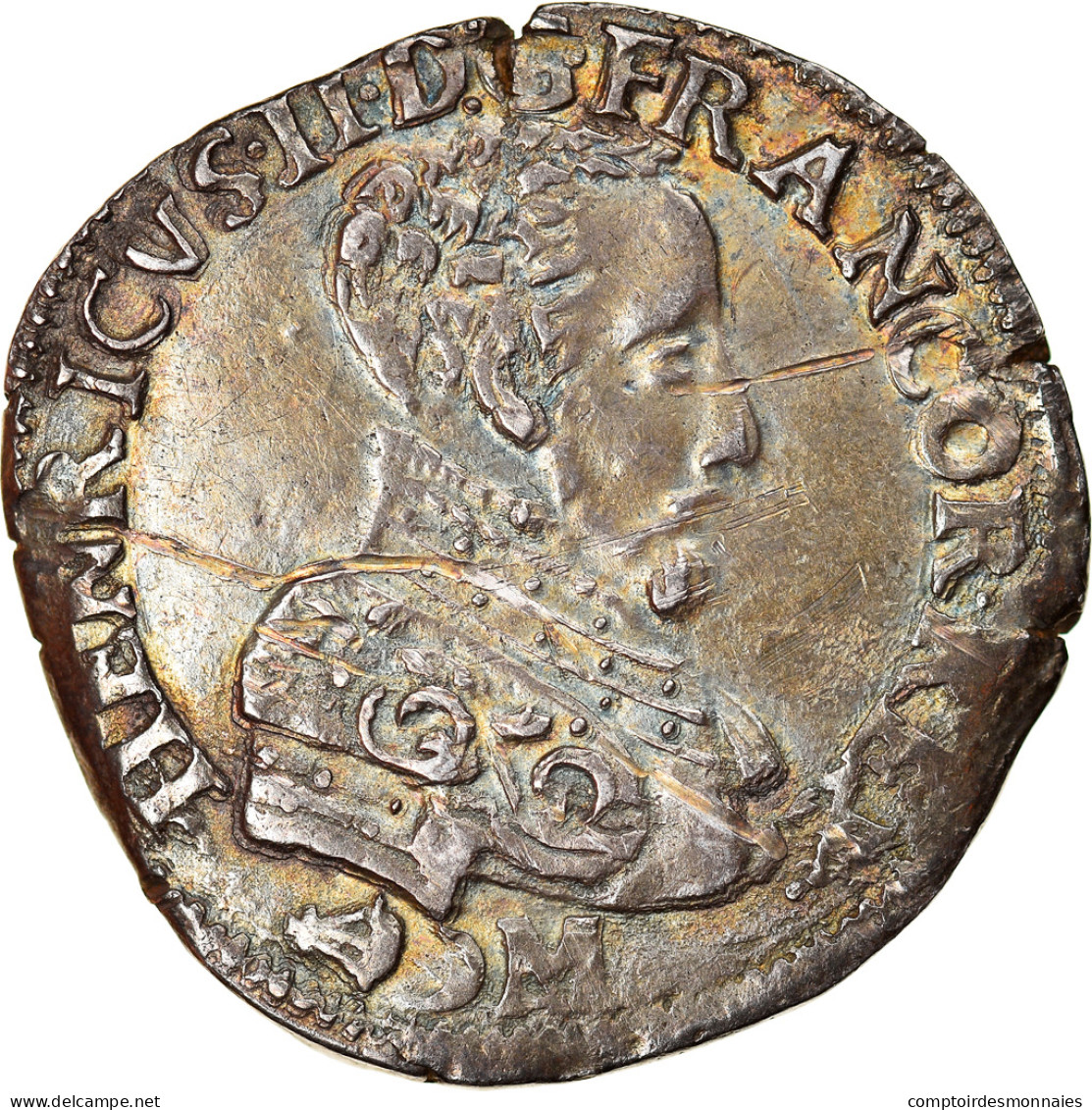 Monnaie, France, Henri II, Teston, 1559, Bordeaux, TTB+, Argent, Sombart:4566 - 1559-1560 Franz II.