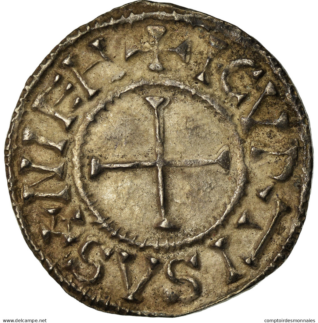 Monnaie, France, Charles Le Chauve, Denier, 864-865, Curtisasonien, TTB+ - Other & Unclassified