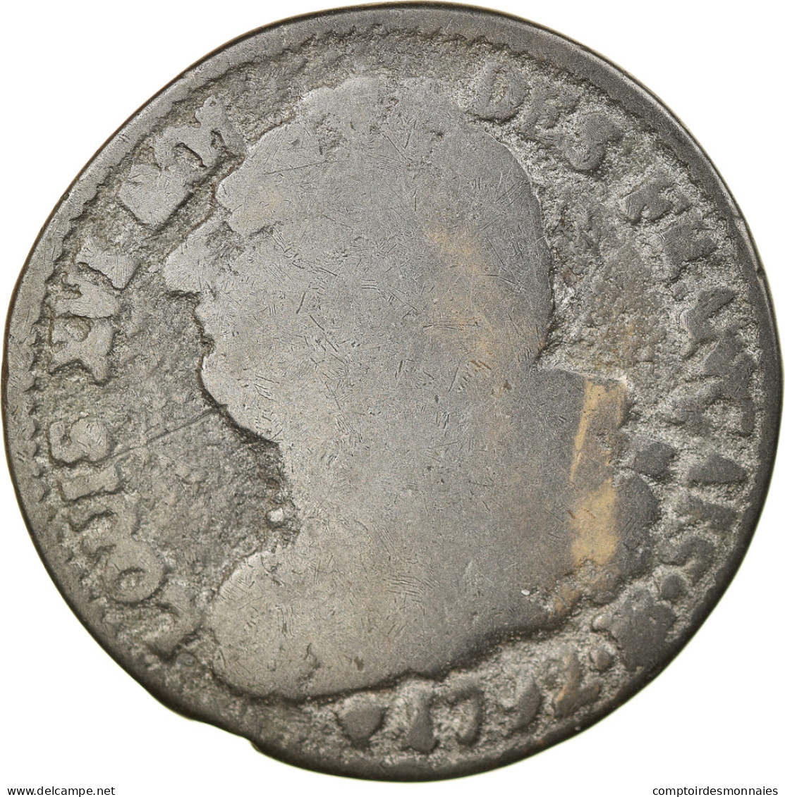 Monnaie, France, 2 Sols Français, 2 Sols, 1792, Strasbourg, Métal De Cloche - Autres & Non Classés