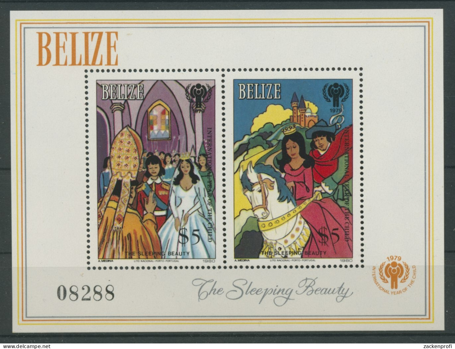 Belize 1980 Jahr Des Kindes Märchen Dornröschen Block 23 Postfrisch (C22511) - Belize (1973-...)