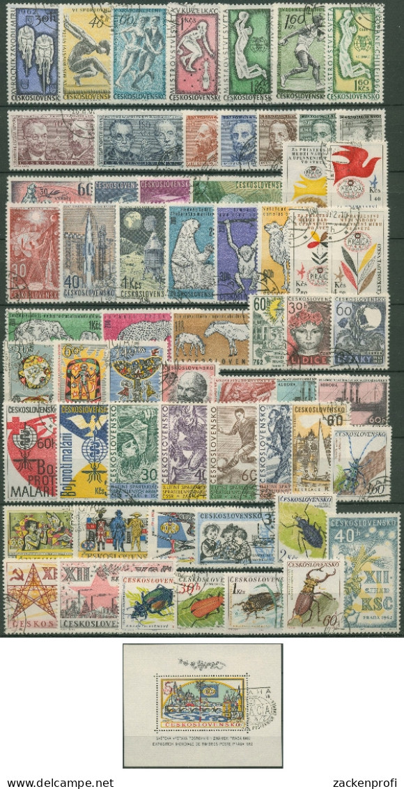 Tschechoslowakei 1962 Jahrgang Komplett Gestempelt (SG97473) - Komplette Jahrgänge