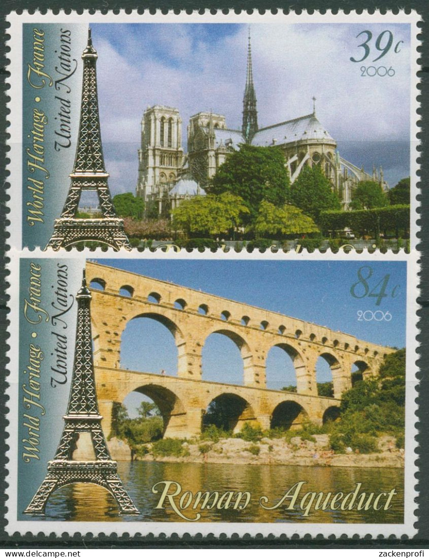 UNO New York 2006 UNESCO Frankreich Bauwerke 1022/23 Postfrisch - Unused Stamps