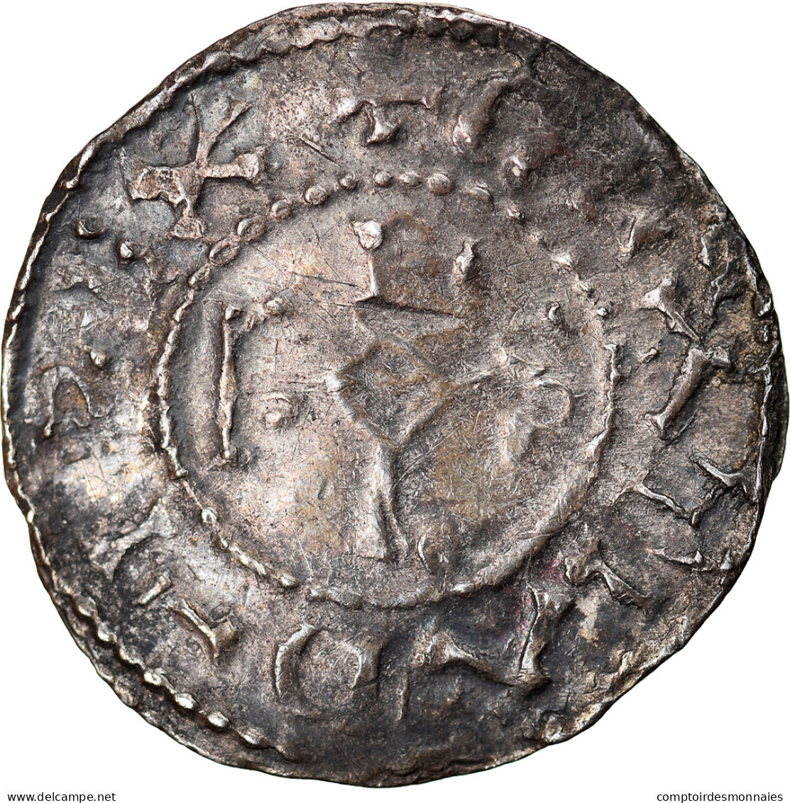 Monnaie, France, Charles Le Chauve, Denier, 864-877, Laon, TTB+, Argent - Otros & Sin Clasificación