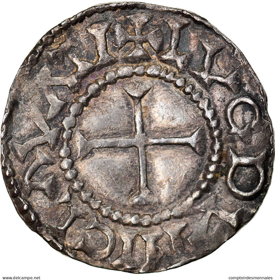 Monnaie, France, Charles Le Chauve, Denier, 864-877, Laon, TTB+, Argent - Other & Unclassified