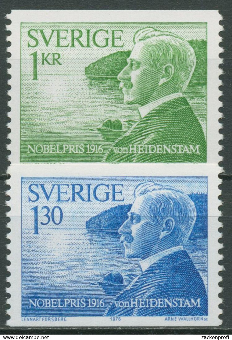 Schweden 1976 Nobelpreisträger Verner Von Heidenstam 970/71 Postfrisch - Neufs