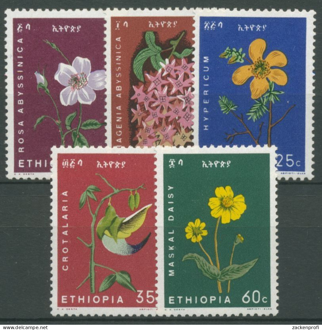 Äthiopien 1965 Einheimische Blütenpflanzen 495/99 Postfrisch - Ethiopie