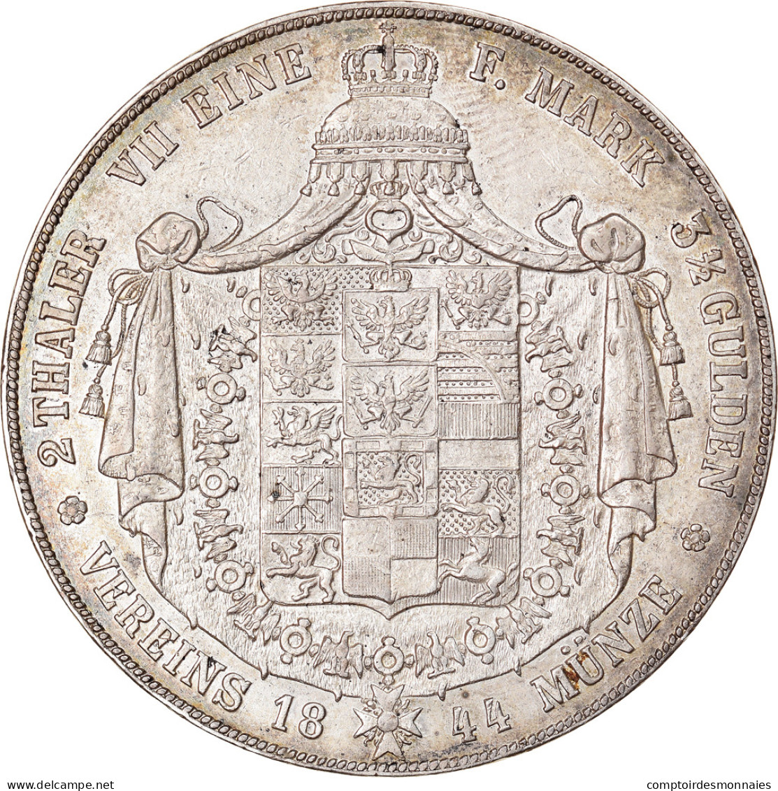 Monnaie, Etats Allemands, PRUSSIA, Friedrich Wilhelm IV, 2 Thaler, 3-1/2 Gulden - Taler & Doppeltaler