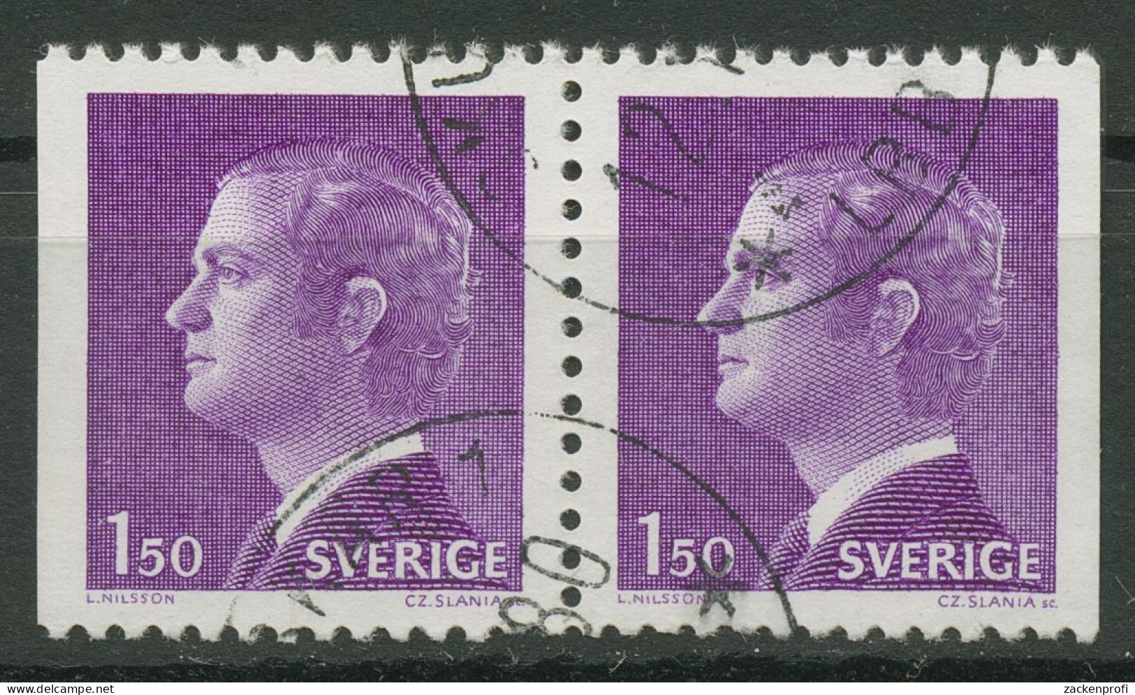 Schweden 1980 König Carl XVI.Gustav 1113 Dl/Dr Paar Gestempelt - Oblitérés