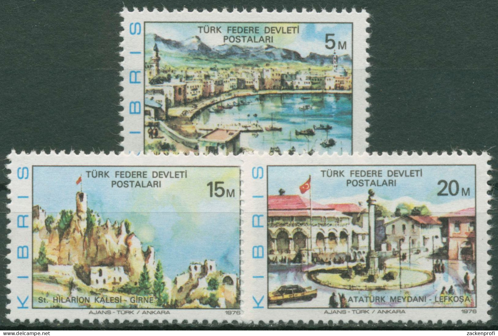 Türkisch-Zypern 1976 Tourismus Bauwerke 36/38 Postfrisch - Unused Stamps