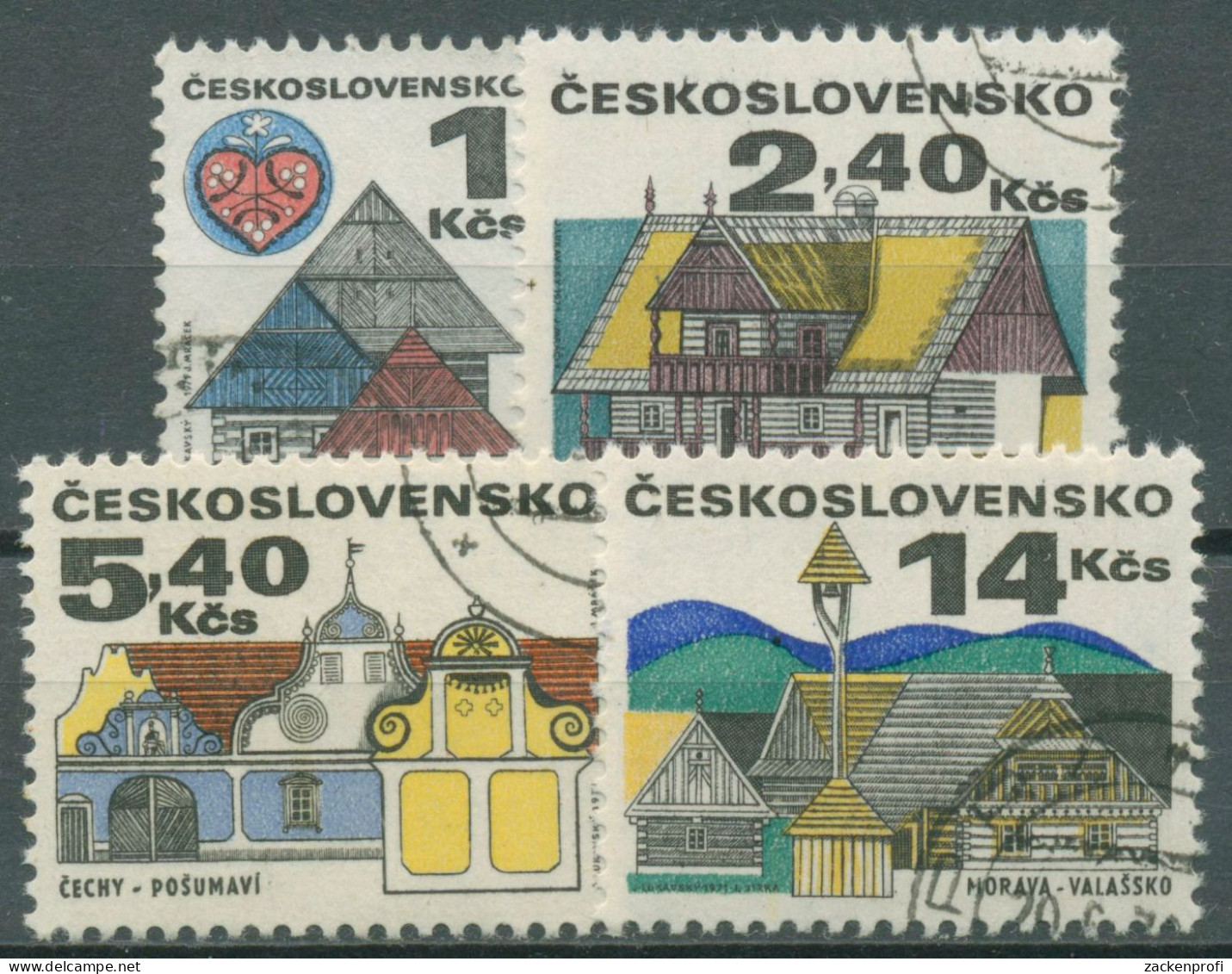 Tschechoslowakei 1971 Bauwerke 2010/13 Gestempelt - Used Stamps