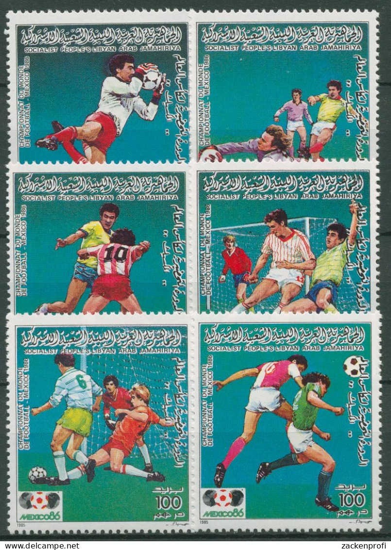 Libyen 1985 Fußball-WM '86 In Mexiko 1618/23 A Postfrisch - Libyen