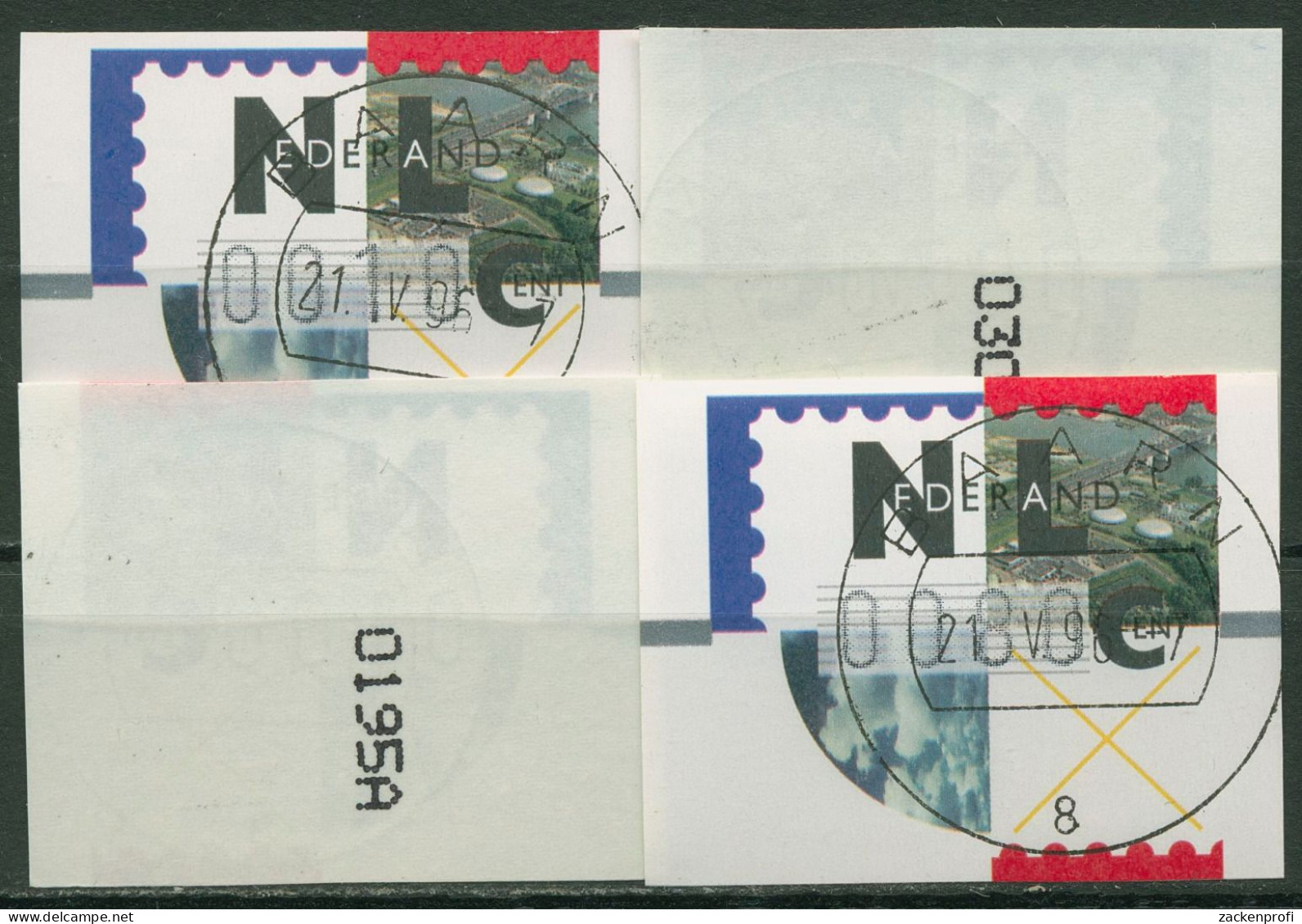 Niederlande ATM 1996 Van-Brienenoord-Brücke, Satz ATM 2.1 S 1 Mit Nr. Gestempelt - Used Stamps