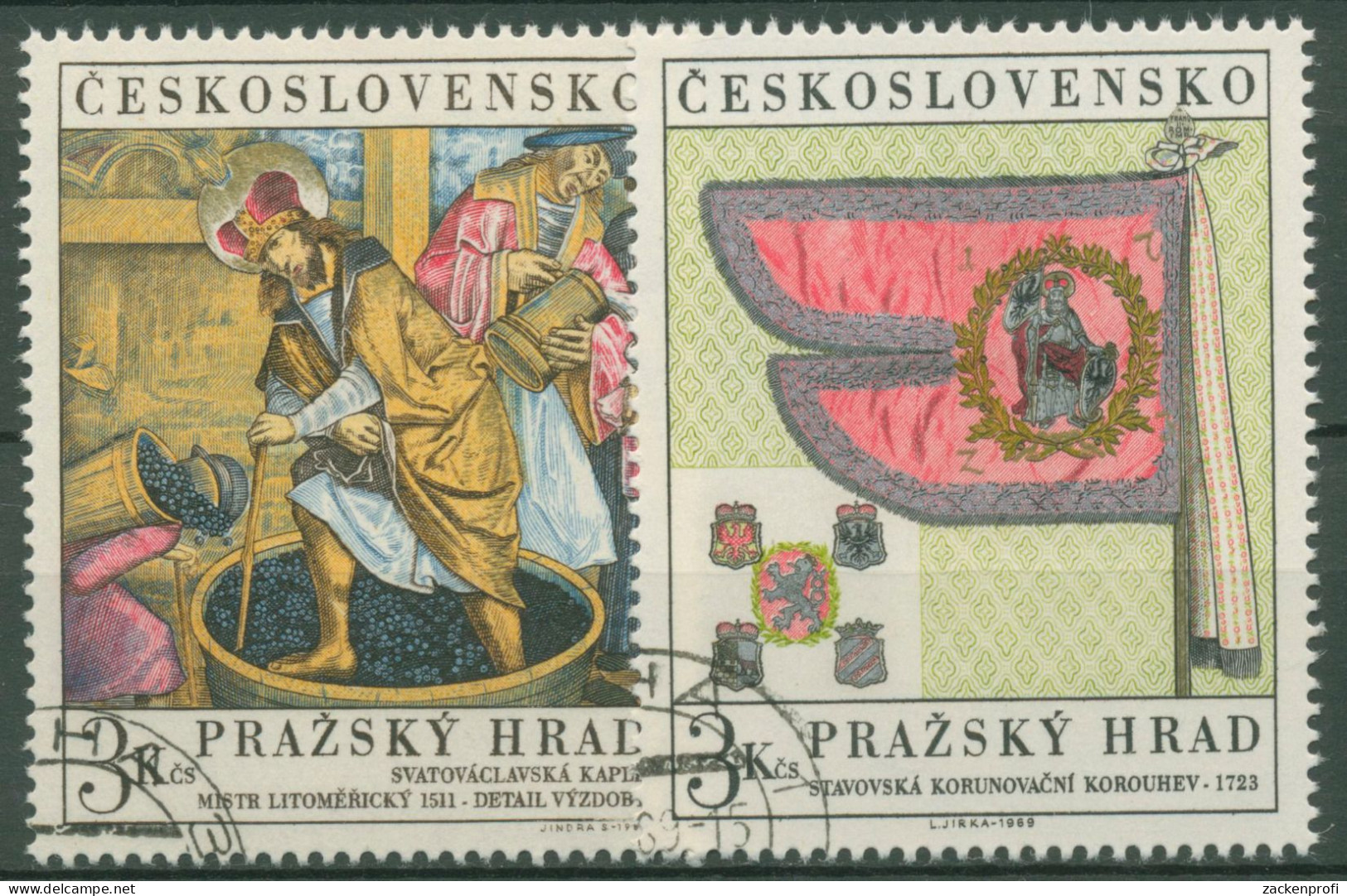 Tschechoslowakei 1969 Prager Burg 1876/77 Gestempelt - Used Stamps