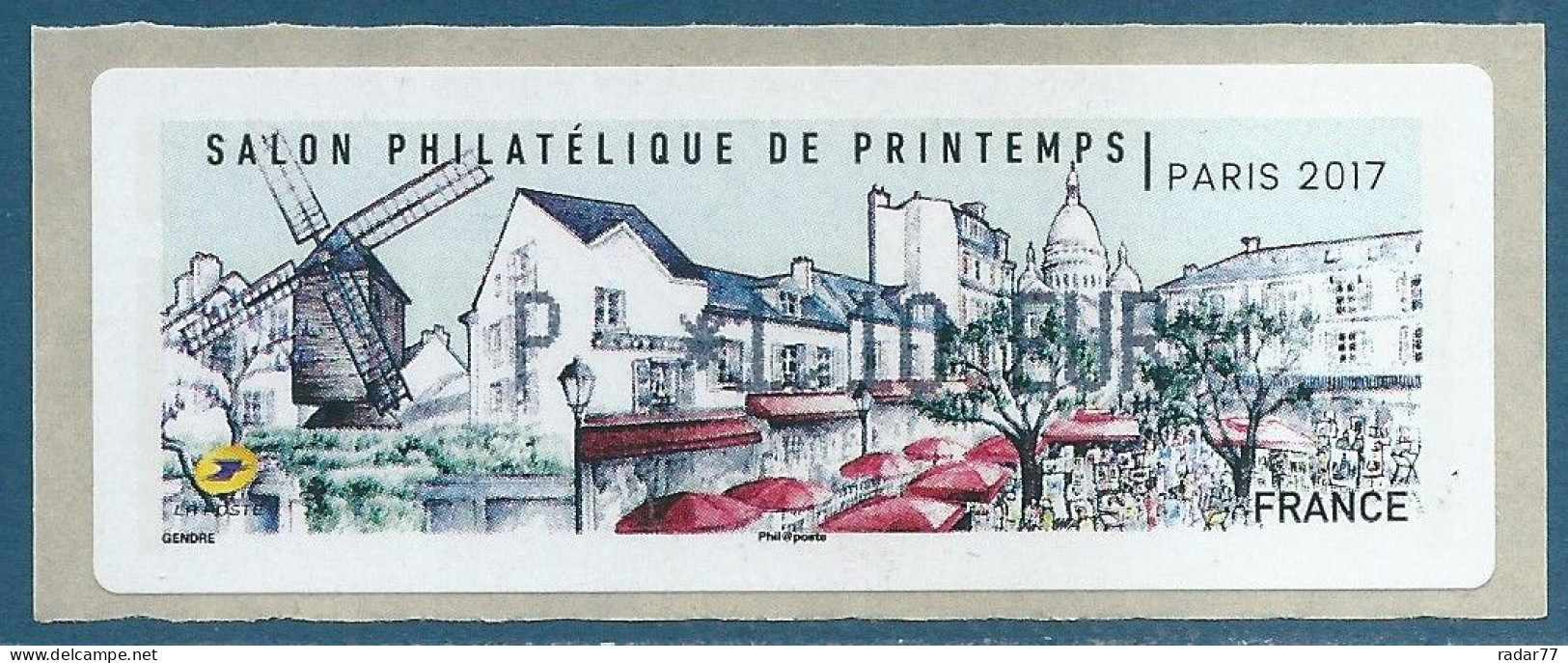 LISA (ATM) P *1,10 EUR - Salon Philatélique De Printemps 2017 - 2010-... Abgebildete Automatenmarke