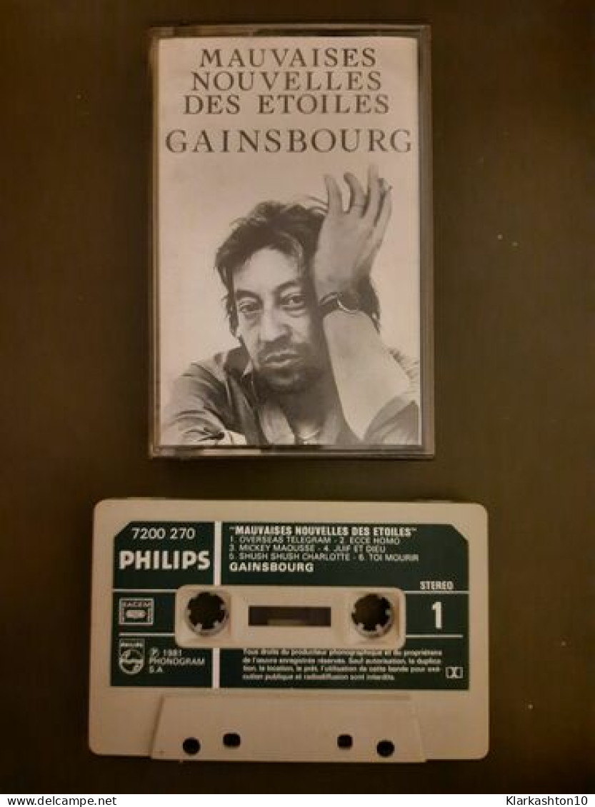 K7 Audio : Serge Gainsbourg - Mauvaises Nouvelles Des étoiles - Audio Tapes