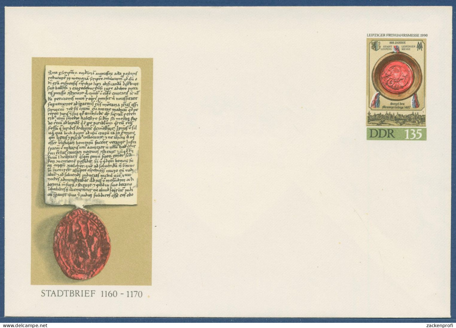 DDR 1990 Leipziger Frühjahrsmesse Umschlag U 11 Ungebraucht (X41065) - Briefomslagen - Ongebruikt