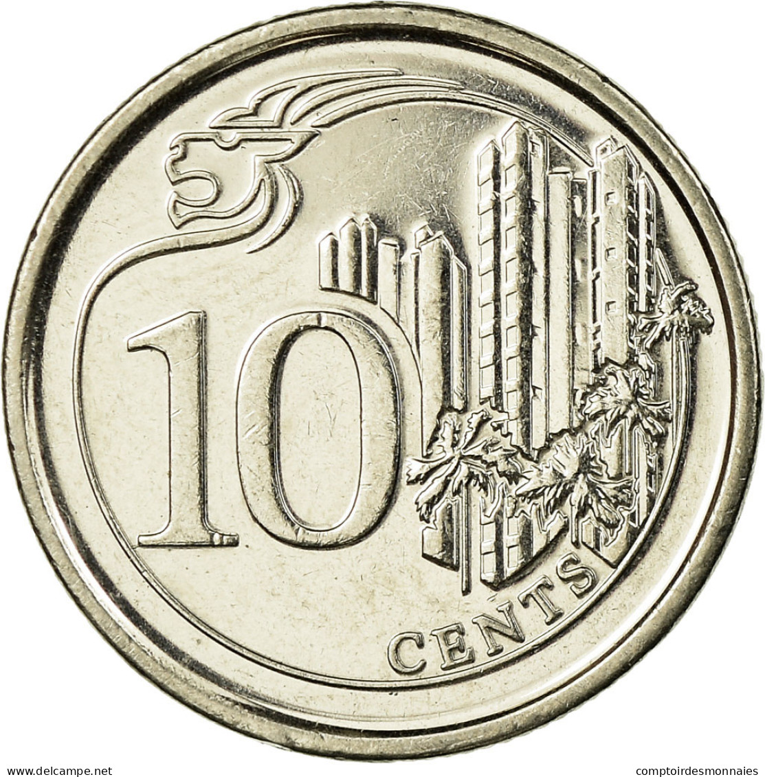 Monnaie, Singapour, 10 Cents, 2013, TTB, Copper-nickel - Singapore