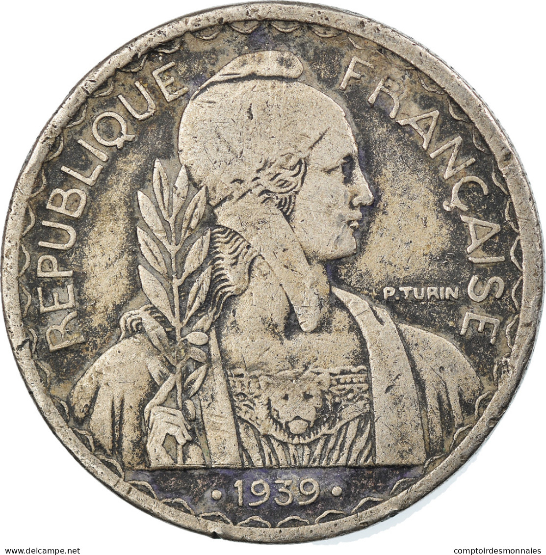 Monnaie, FRENCH INDO-CHINA, 20 Cents, 1939, Paris, TTB, Copper-nickel, KM:23a.1 - Otros & Sin Clasificación