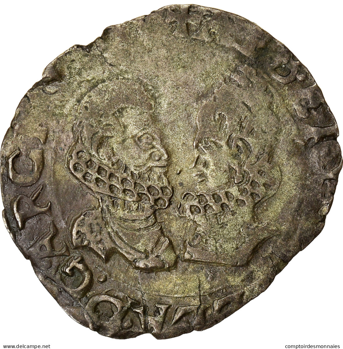 Monnaie, Espagne, Franche-Comté, Albert & Isabelle, Carolus, 1614, Dole, TB+ - Other & Unclassified