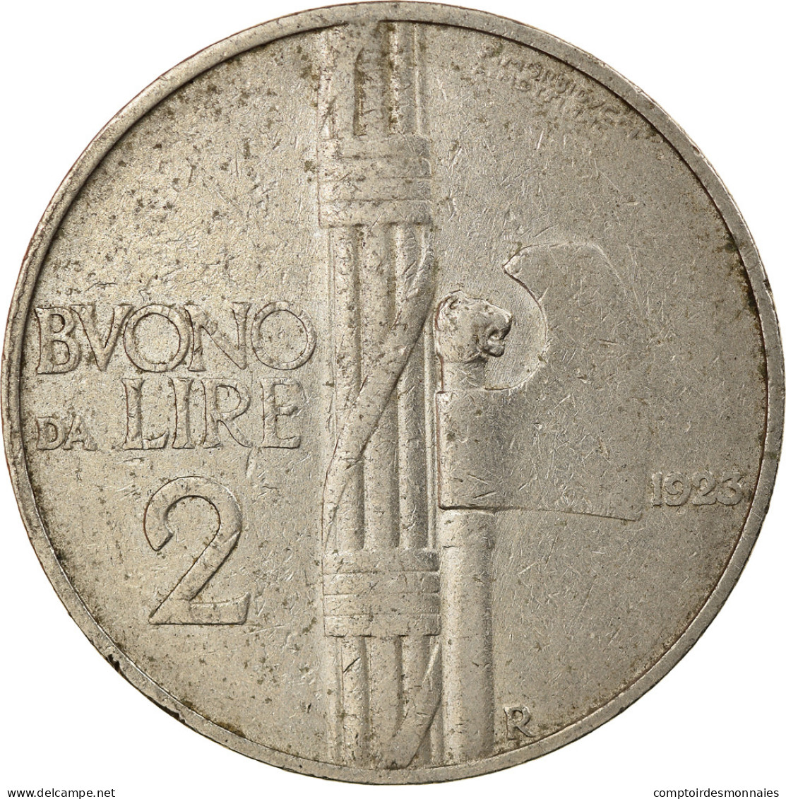 Monnaie, Italie, Vittorio Emanuele III, 2 Lire, 1923, Rome, TB, Nickel, KM:63 - 1900-1946 : Victor Emmanuel III & Umberto II