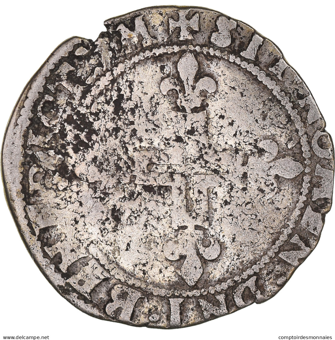 Monnaie, France, Charles IX, Double Sol Parisis, 1571, Toulouse, TB+, Argent - 1560-1574 Carlos IX