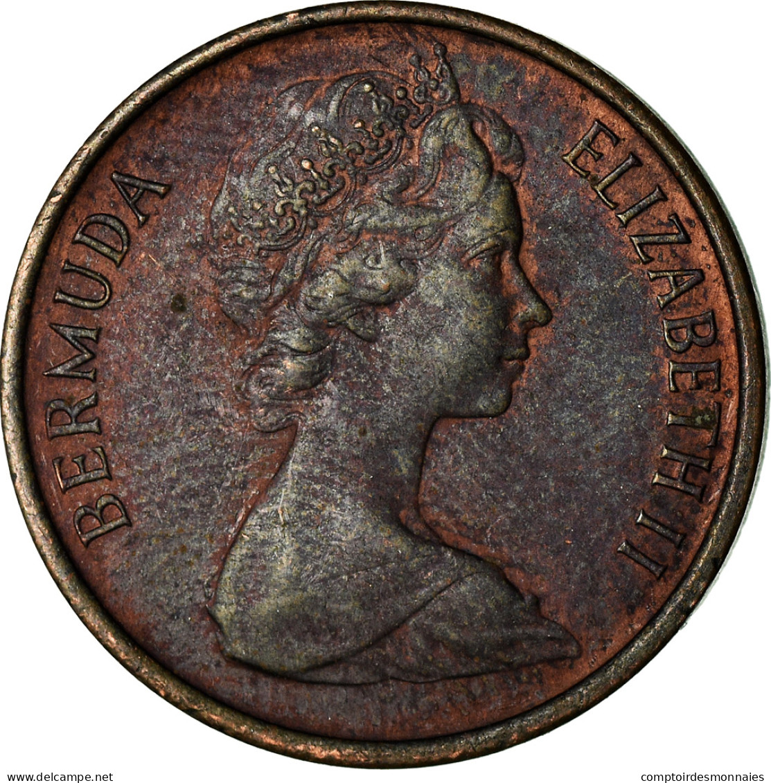 Monnaie, Bermuda, Elizabeth II, Cent, 1977, TTB, Bronze, KM:15 - Bermuda