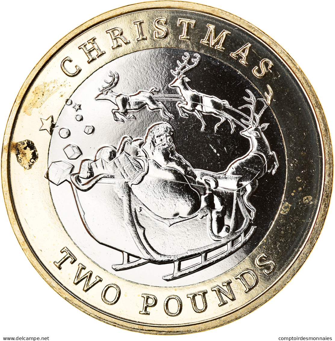 Monnaie, Gibraltar, Christmas, 2 Pounds, 2020, SPL, Bi-Metallic - Gibilterra